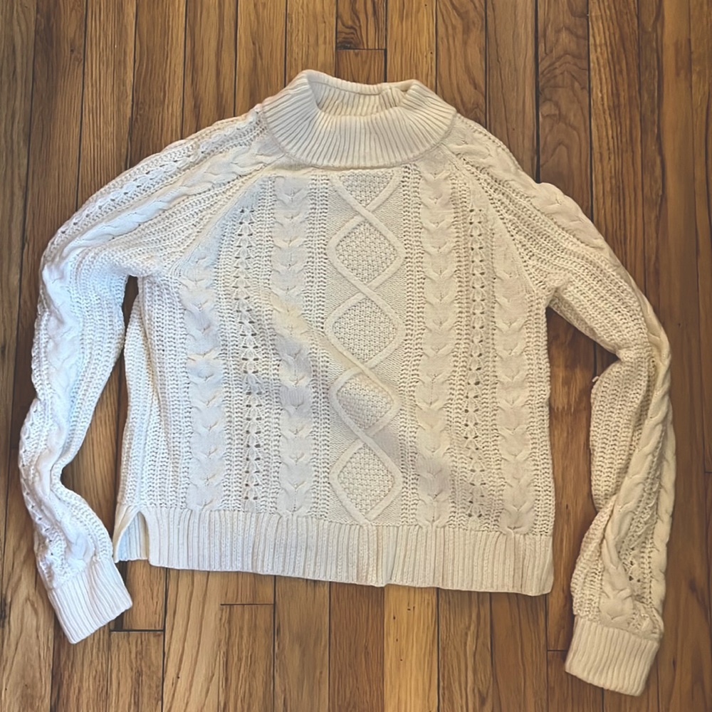 J Crew | Size S, Women’s Ivory Cable-knit Sweater